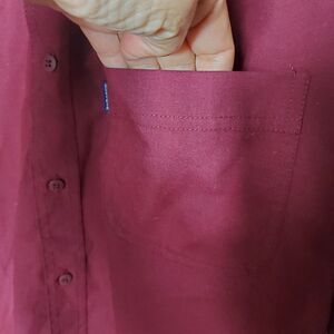 Euforia Collection Red Button Down Short Sleeve Shirt Size Large